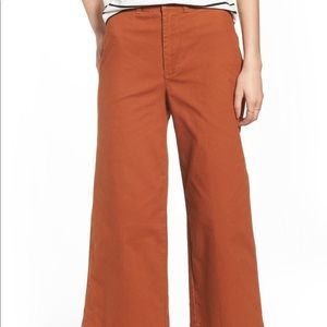 Madewell Emmett Wide-leg Crop Pants nutmeg